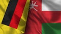 Oman and Germany Realistic Flag Ã¢â¬â Fabric Texture Illustration